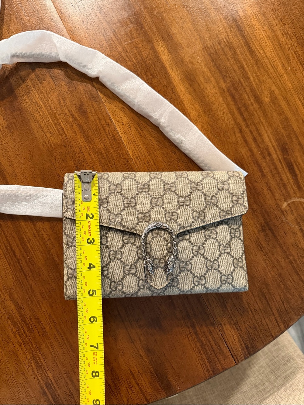 Gucci Dionysus GG Supreme wallet on Chain Crossbody Bag - Picture 15 of 16